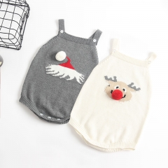 Christmas knitting sweater onesie for baby
