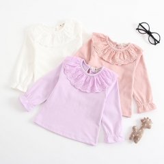 baby/toddler girl ruffled collar Tee