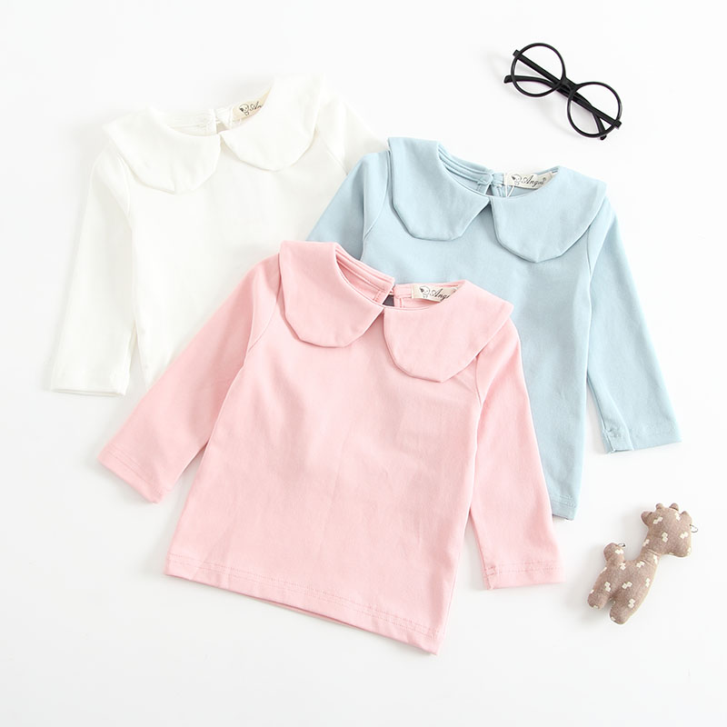Sweet doll collar longsleeve shirt for Toddler girl