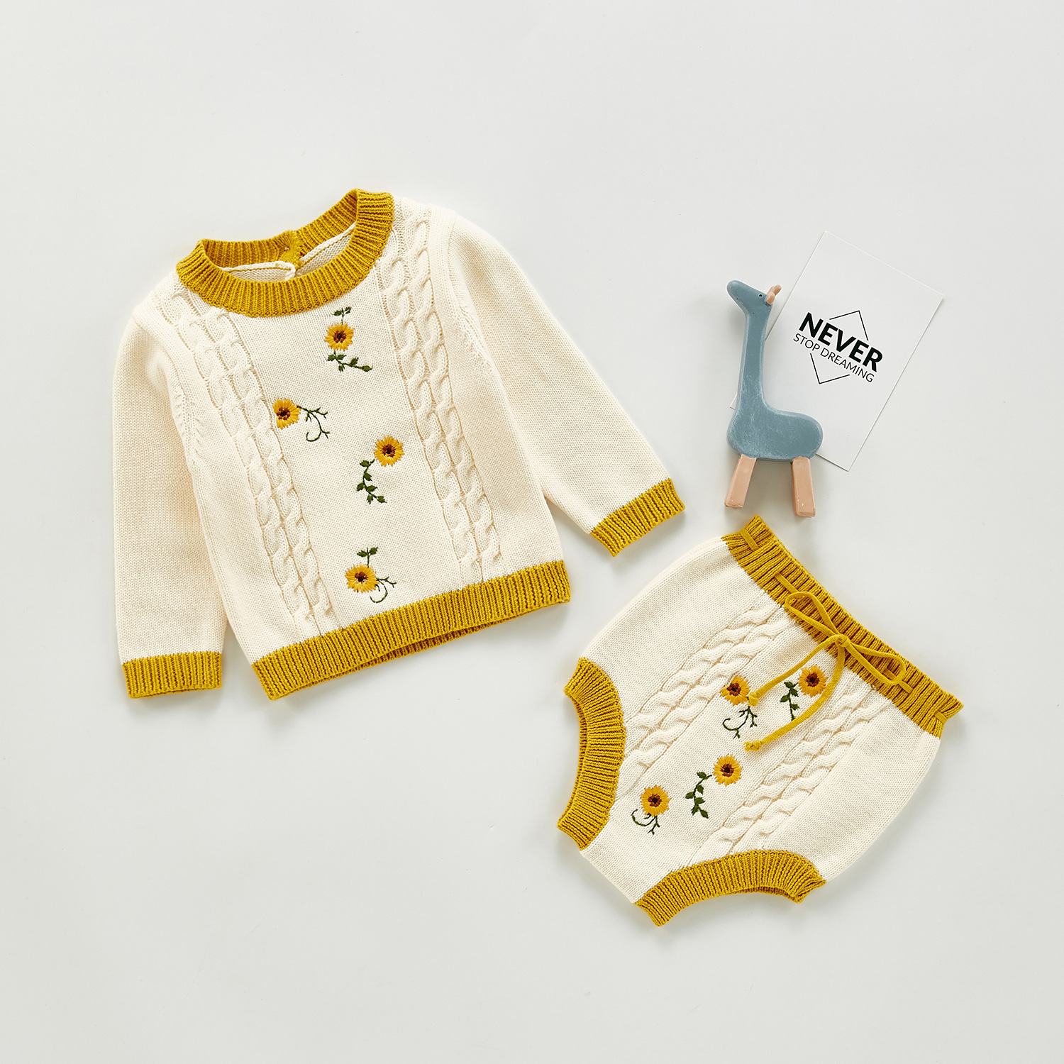 Kleding Meisjeskleding Babykleding voor meisjes Truien 12-18 months ready to ship Handmade Knitted Baby Girl's Spring Sweater 