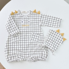 Angoubebe 211H24 Classic White & Black Grid Romper Wholesale