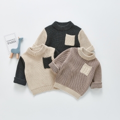 2021 baby boy knitted sweater spring autumn outfit wearing wholesale