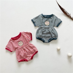 2021 baby boy girl summer strips sets wholesale