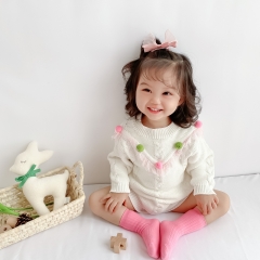 2021 new arrival autumn long sleeve lovely design knitting sweater romper wholesale