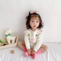 2021 new arrival autumn long sleeve lovely design knitting sweater romper wholesale