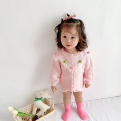 2021 new arrival autumn long sleeve lovely design knitting sweater romper wholesale