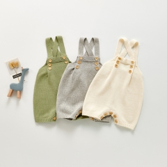 Baby Boys Knitted Solid Overalls Wholesale