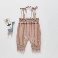 Baby Girl Sweet Style Condole Belt Outfit Pants Wholesales