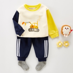 Baby Boy Cartoon Car Print Top Combo Pants In Sets Wholesale