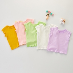 Baby Girl Candy Color Sleeveless Top Wholesale
