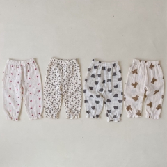 Baby Girl Cartoon Animals Print Summer Pants Wholesale