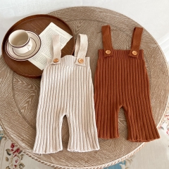 Infant Baby Unisex knitting Straps Pants In Sets Wholesale