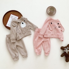 Infant Baby Unisex Cartoon Pattern Long-sleeved Top Combo Long Pants In Sets Wholesale