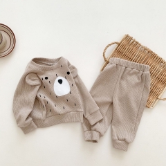 Infant Baby Unisex Cartoon Pattern Long-sleeved Top Combo Long Pants In Sets Wholesale