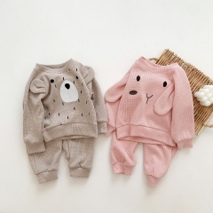 Infant Baby Unisex Cartoon Pattern Long-sleeved Top Combo Long Pants In Sets Wholesale