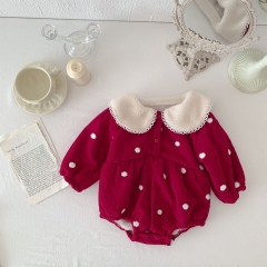 Infant Baby Christmas Red Velvet-in Romper Wholesale