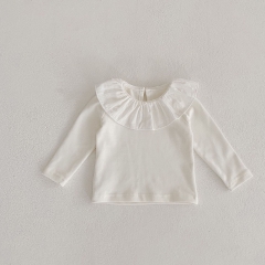 Infant Baby Comfy Solid Baseshirt In Spring Autumn Wearing Wholesale