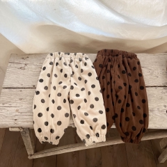 Infant Baby Dot Print Corduroy Velvet-in Pants Wholesale
