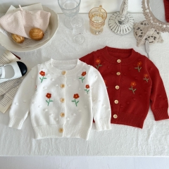 Infant Baby Girls Knitting Coat In Spring Autumn Wholesale
