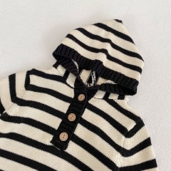 Infant Baby Unisex Hoodie Knitting Sweater Strips Wholesale