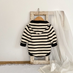 Infant Baby Unisex Hoodie Knitting Sweater Strips Wholesale