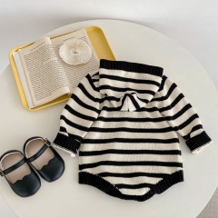 Infant Baby Unisex Hoodie Knitting Sweater Strips Wholesale