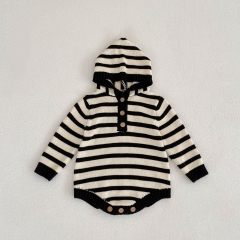 Infant Baby Unisex Hoodie Knitting Sweater Strips Wholesale