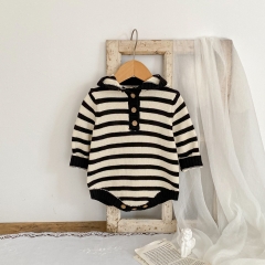 Infant Baby Unisex Hoodie Knitting Sweater Strips Wholesale