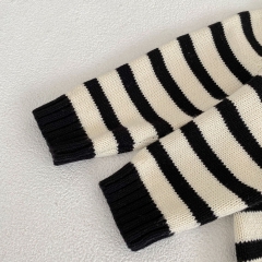 Infant Baby Unisex Hoodie Knitting Sweater Strips Wholesale