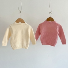 Infant Baby Floral Embroidery Knitting Coat In 2023 Spring Wholesale