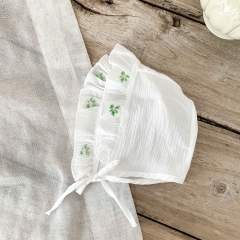 Infant Baby Girl Solid Color Embroidered Design Sleeveless Onesies Dress With Hat Wholesale