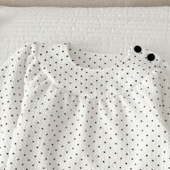 Infant Baby Girl Polka Dot Pattern Long Sleeve Tops Combo Shorts Sets Wholesale