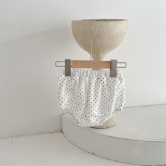 Infant Baby Girl Polka Dot Pattern Long Sleeve Tops Combo Shorts Sets Wholesale