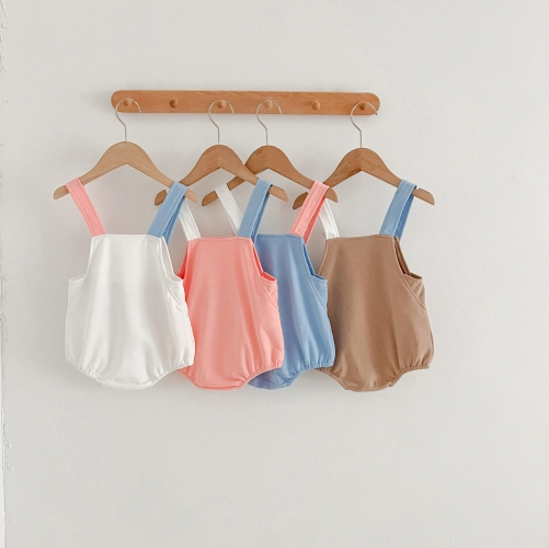 Infant Baby Unisex Color Contrast Cartoon Design Overalls Wholesale