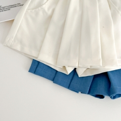 Infant Baby Girls Solid Denim Culottes Wholesale