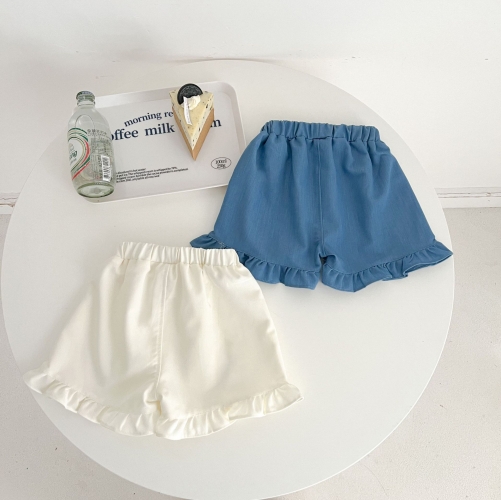 Infant Baby Girls Solid Softness Short Pants In Summer Wholesale