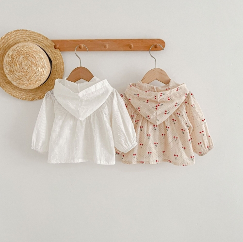 Infant Baby Girls Summer Hoodie Air-condition Coat Wholesale