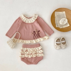 Infant Baby Girls Knitting Dress Combo Short In Sets Wholesale