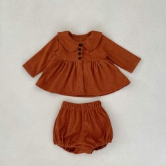 Baby Girls 0-2 years Long Sleeve Combo Short Pants In Sets Wholesale
