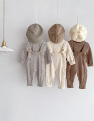 Infant Baby Unisex Knit Sweaters Combo Overalls In Sets Wholesale