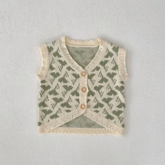 2023 Baby Unisex Ins Hollow-out Solid Knitting Vest Wholesale