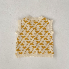 2023 Baby Unisex Ins Hollow-out Solid Knitting Vest Wholesale