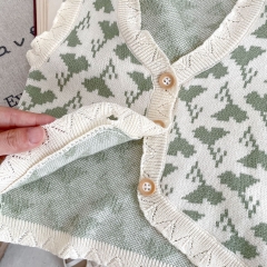 2023 Baby Unisex Ins Hollow-out Solid Knitting Vest Wholesale