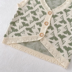 2023 Baby Unisex Ins Hollow-out Solid Knitting Vest Wholesale