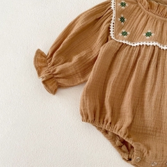 Baby Gilrs 2023 New Autumn Embroidery Long Sleeve One Piece Wholesale Baby Gilrs 2023 New Autumn Embroidery Long Sleeve One Piece Wholesale