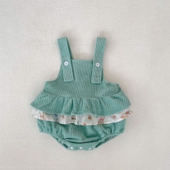 2023 Baby Girls Rabbit Design Shirt Combo Corduroy Romper In Sets Wholesale 2023 Baby Girls Rabbit Design Shirt Combo Corduroy Romper In Sets Wholesale