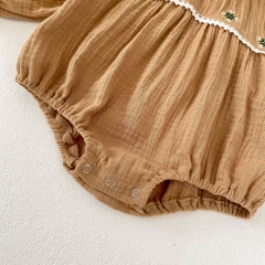 Baby Gilrs 2023 New Autumn Embroidery Long Sleeve One Piece Wholesale Baby Gilrs 2023 New Autumn Embroidery Long Sleeve One Piece Wholesale