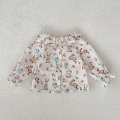 2023 Baby Girls Rabbit Design Shirt Combo Corduroy Romper In Sets Wholesale 2023 Baby Girls Rabbit Design Shirt Combo Corduroy Romper In Sets Wholesale