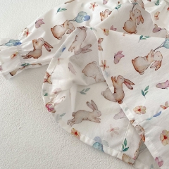 2023 Baby Girls Rabbit Design Shirt Combo Corduroy Romper In Sets Wholesale 2023 Baby Girls Rabbit Design Shirt Combo Corduroy Romper In Sets Wholesale