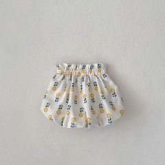 New Spring Infant Baby Girls Floral Print Short Pant Wholesale